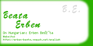 beata erben business card